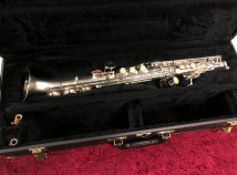 Used Vienna by WoodWind Tipped Bell Saxello Style Soprano Sax in Matte Silver, Serial 606210